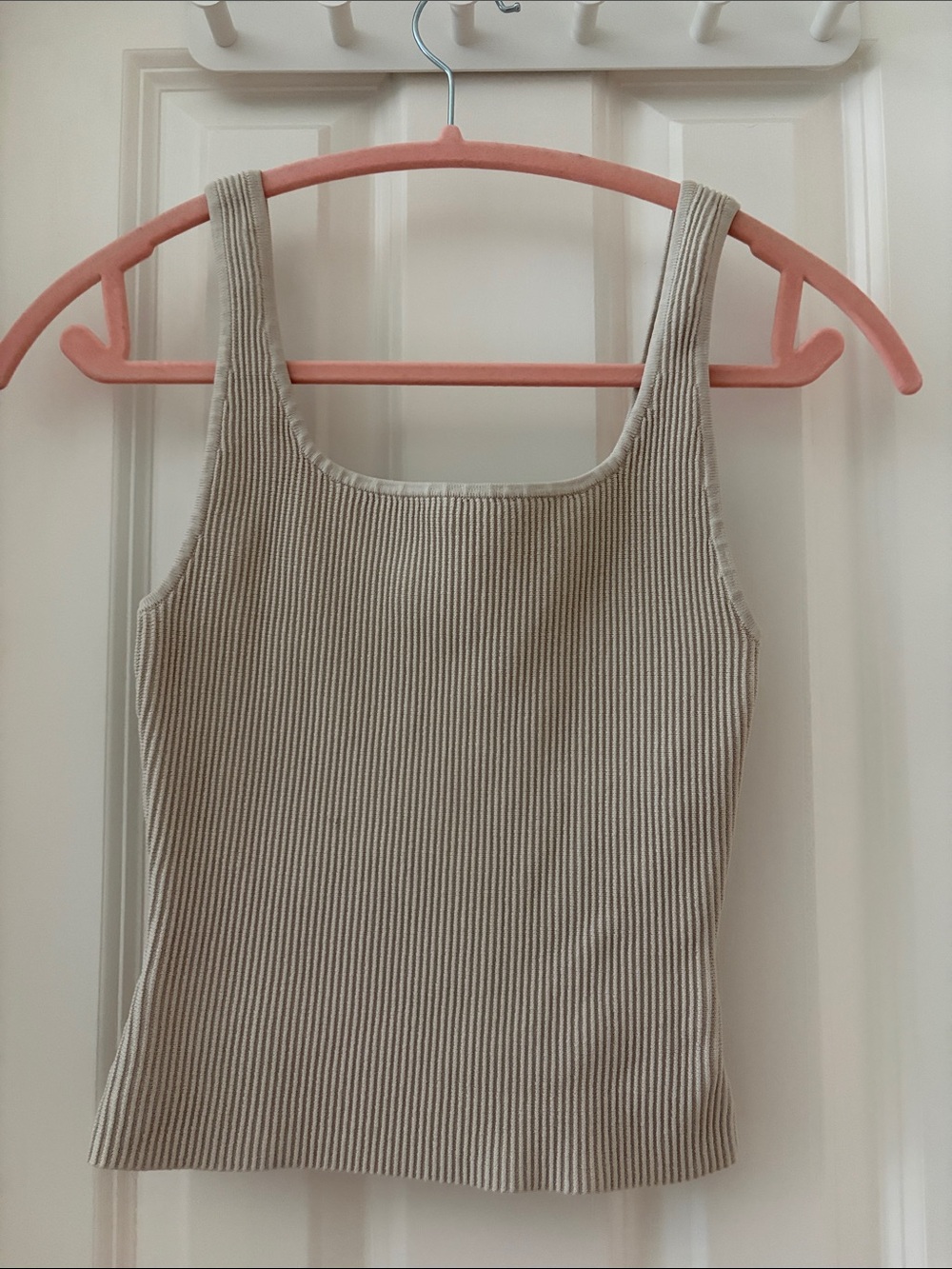 Sculpt Knit Squareneck Cropped Tank
